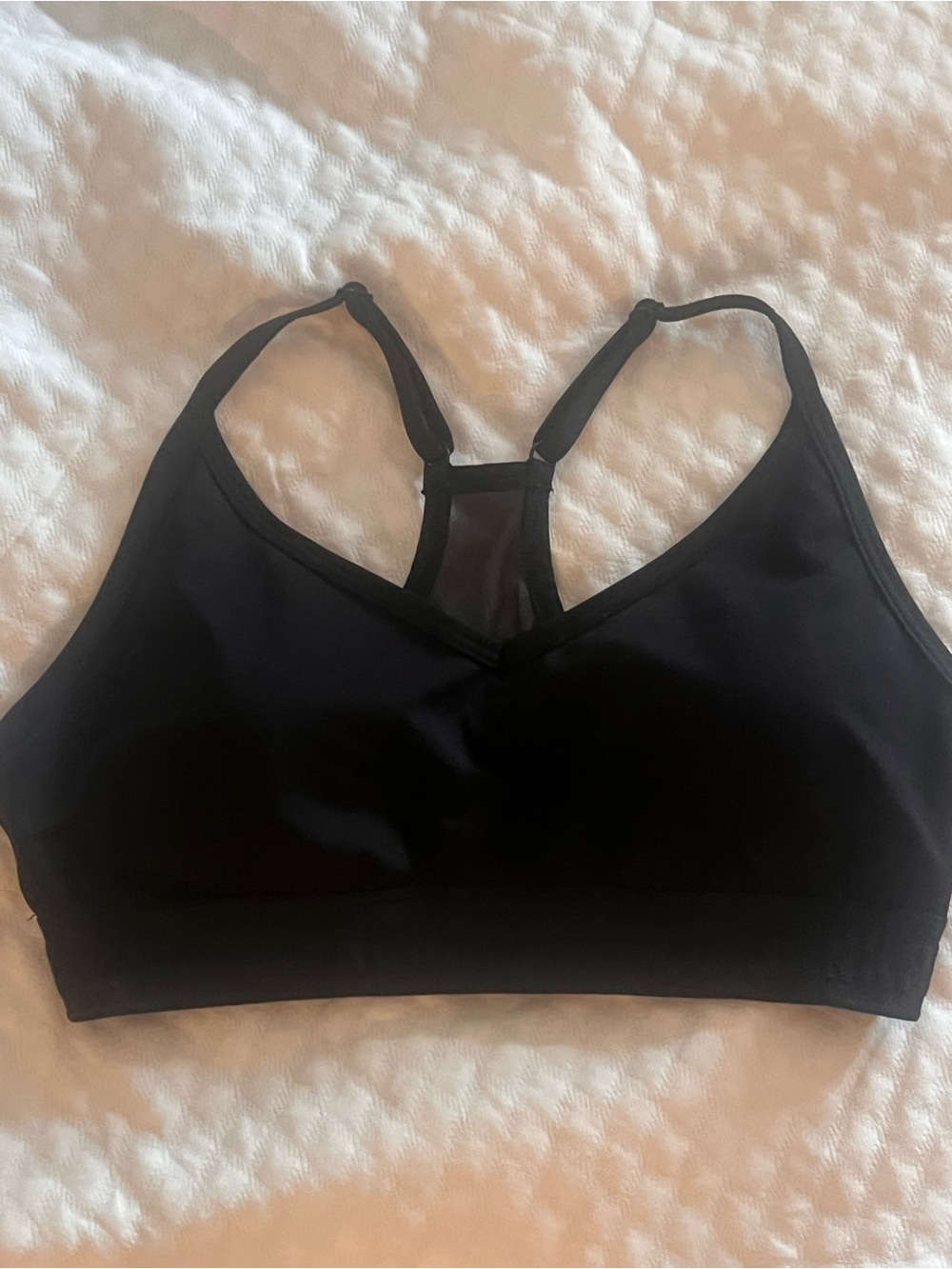 Black Racerback Bralette - PINK lightly padded
